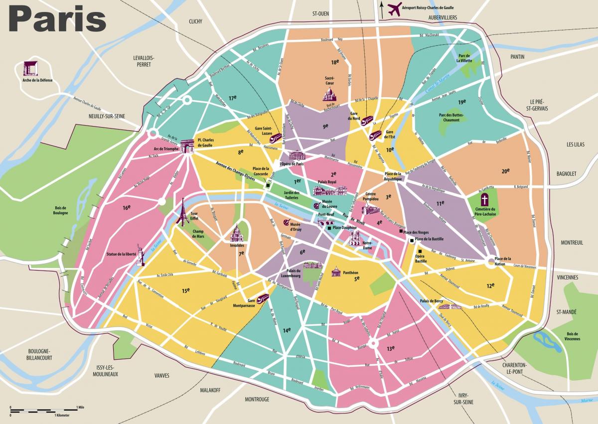 Paris visitante mapa