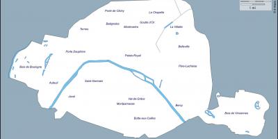 O mapa de Paris de estrutura de tópicos