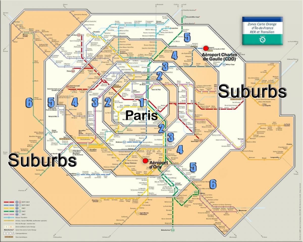 Paris zona 1 mapa