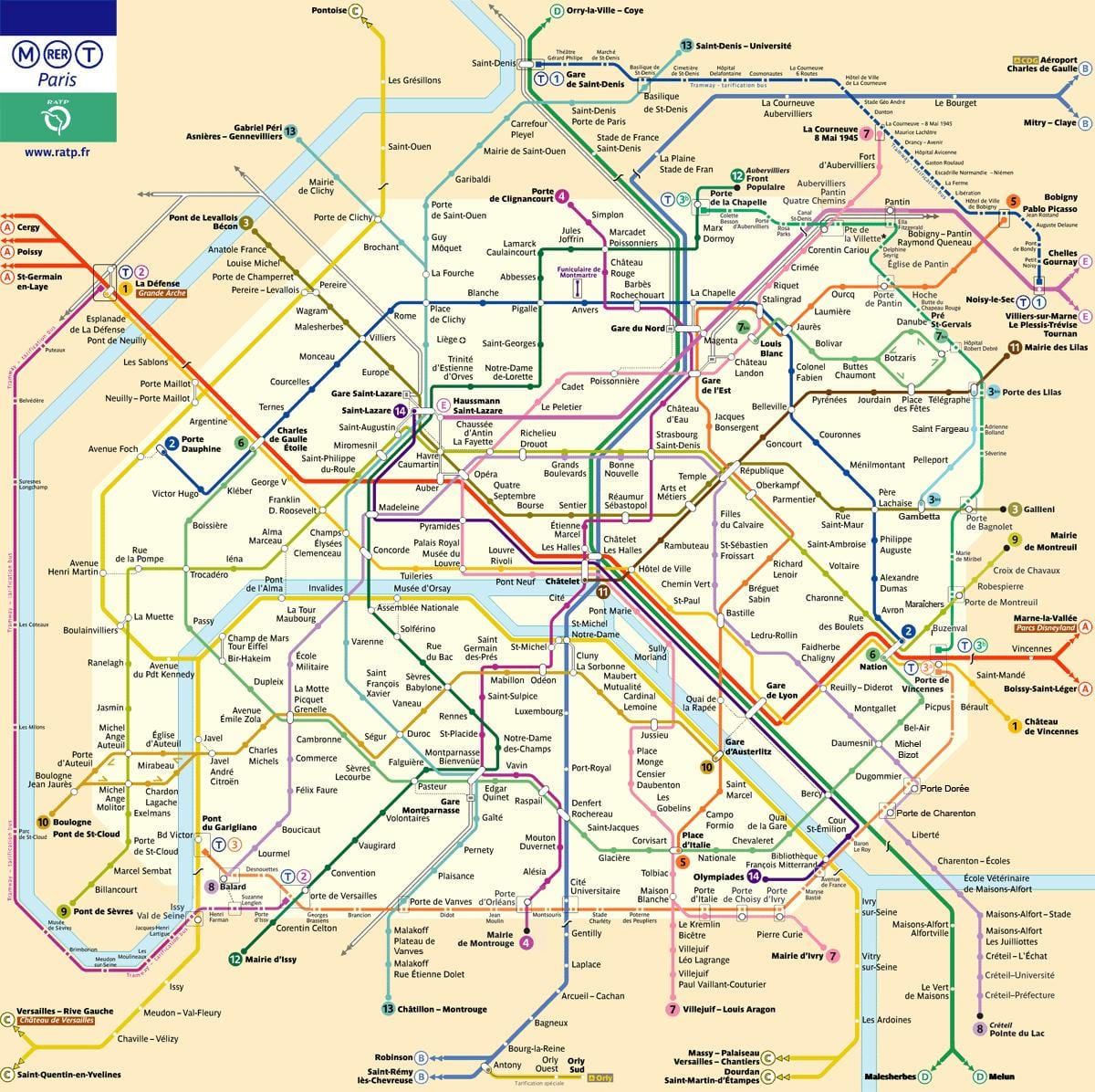 Paris ratp mapa