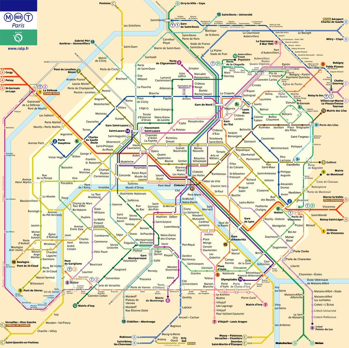 Paris ratp mapa