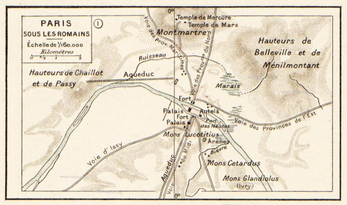 Mapa do romano Paris