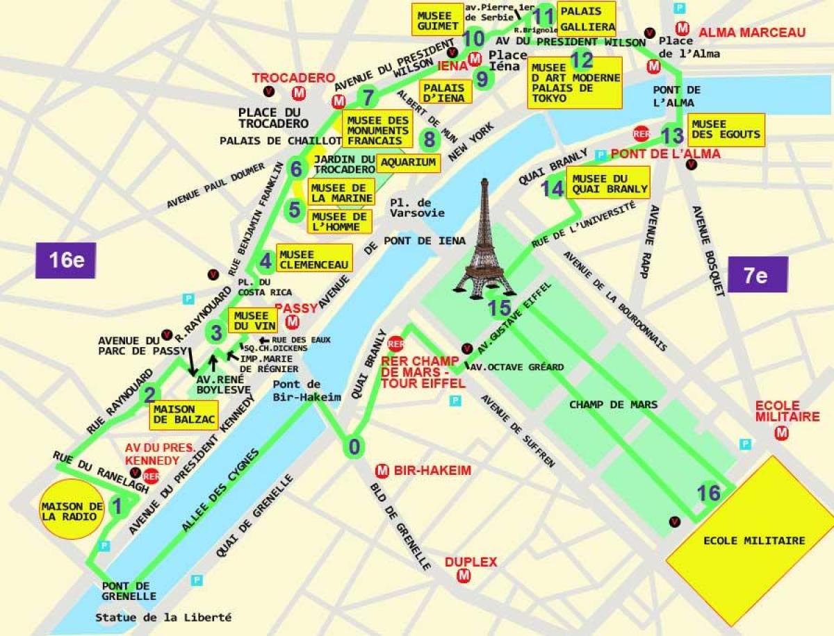 Mapa de trocadero em Paris