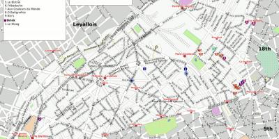 Mapa do 17º arrondissement de Paris