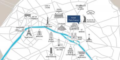 Paris notre dame mapa