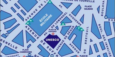 Mapa da unesco em Paris