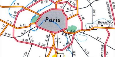Aeroporto em Paris a um localizações do mapa