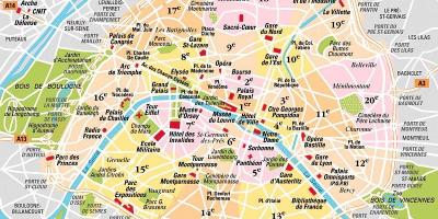 Arrondissement mapa de Paris, França