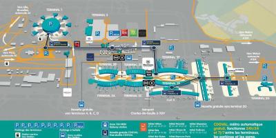 Paris charles de gaulle airport mapa