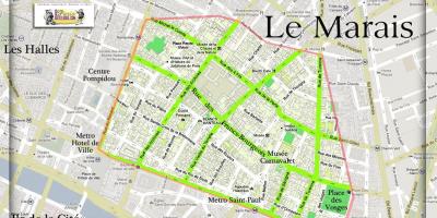 Mapa de Paris marais