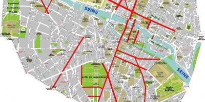 Mapa de haussmann em Paris