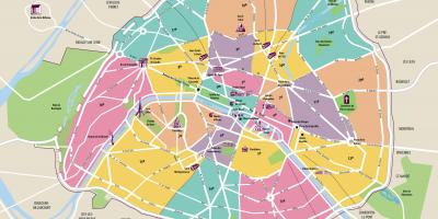 Mapa da cidade de Paris