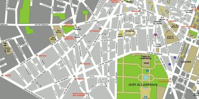 Mapa do 6º arrondissement de Paris