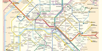 O Metro de Paris mapa