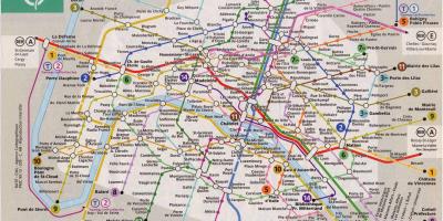 De Paris a linha de trem mapa