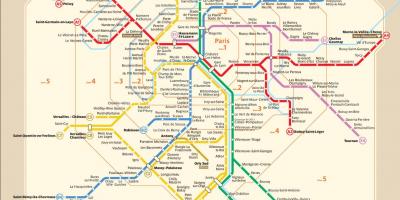 Paris de trem mapa de rotas