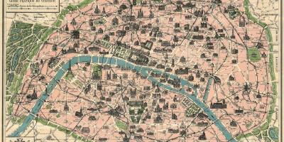 O mapa de Paris antigos