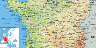 O mapa de Paris país