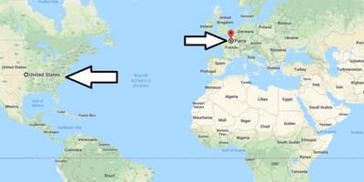 De Paris a localização no mapa