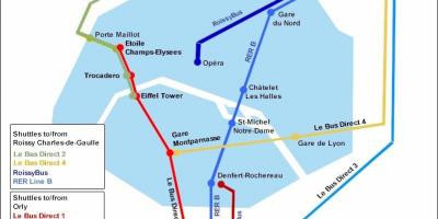 O mapa de Paris nord, estação de comboios