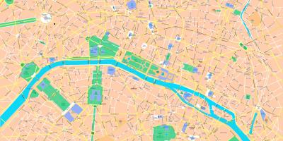 Mapa de ruas de Paris, França