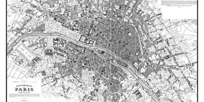 Grande vintage Paris mapa