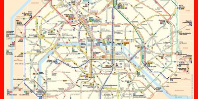 Mapa de ônibus de Paris
